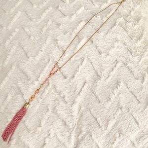 Pink Tassle Necklace